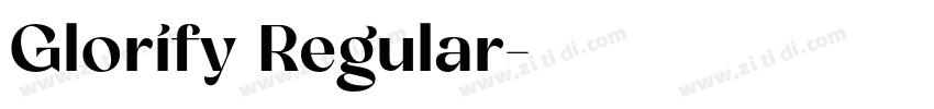 Glorify Regular字体转换